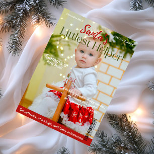 Cartes Pour Fêtes Annuelles Couverture de magazine de Noël Premier Noël étape