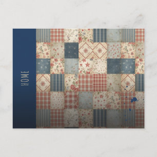 Cartes Pour Fêtes Annuelles Couverture de patchwork de mémoire vintage Cottage