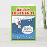 Cartes Pour Fêtes Annuelles Cow Snow Globe<br><div class="desc">A World of Cow Christmas cartoon card by StiK</div>