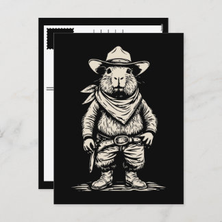 Cartes Pour Fêtes Annuelles cowboy capybara