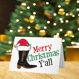 Cartes Pour Fêtes Annuelles Cowboy Joyeux Noël à tous