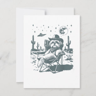 Cartes Pour Fêtes Annuelles Cowboys UFO Western