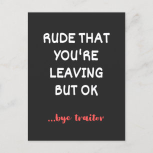 Cartes Pour Fêtes Annuelles Coworker Coffee Mug - Rude que vous quittez