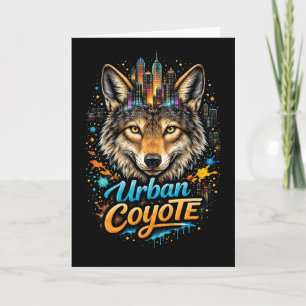 Cartes Pour Fêtes Annuelles Coyote urbain