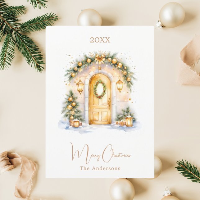 Cartes Pour Fêtes Annuelles Coze accueil porte d'entrée hiver Noël (Créateur téléchargé)