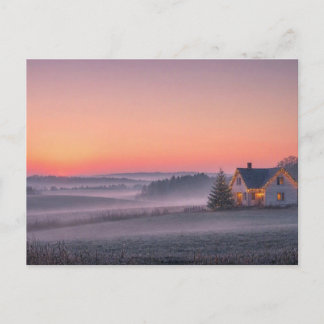 Cartes Pour Fêtes Annuelles Cozy Horizon Noël • Ferme Chaleureuse