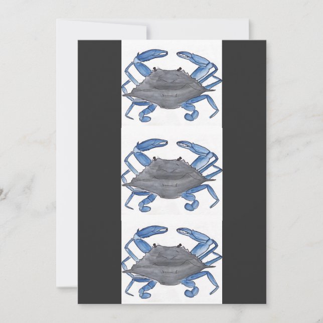 Cartes Pour Fêtes Annuelles Crabe bleu (Devant)