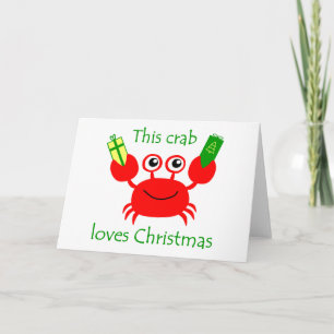 Cartes Pour Fêtes Annuelles Crabe de Noël