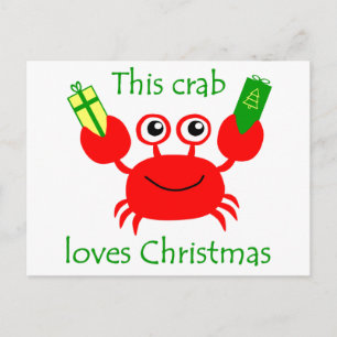 Cartes Pour Fêtes Annuelles Crabe de Noël