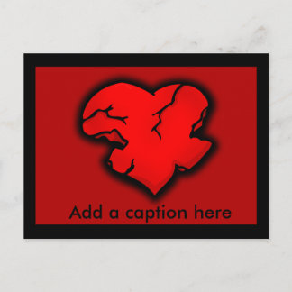 Cartes Pour Fêtes Annuelles Cracked Heart Anti Valentine à la Personnaliser