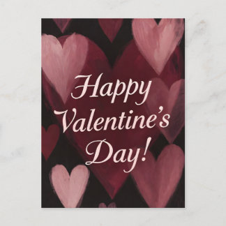 Cartes Pour Fêtes Annuelles Craie pleine de cœurs Saint-Valentin
