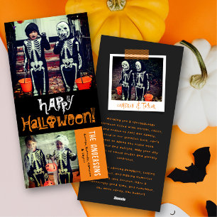 Cartes Pour Fêtes Annuelles Crâne de dessin animé mignon Joyeux Halloween Enfa