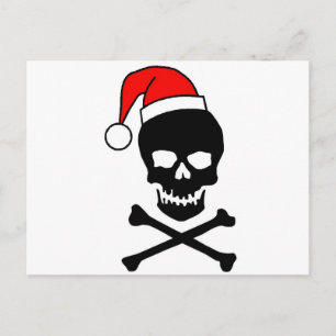 Cartes Pour Fêtes Annuelles Crâne de Noël noir