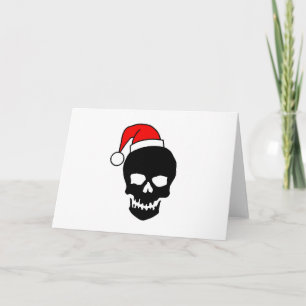 Cartes Pour Fêtes Annuelles Crâne de Noël noir