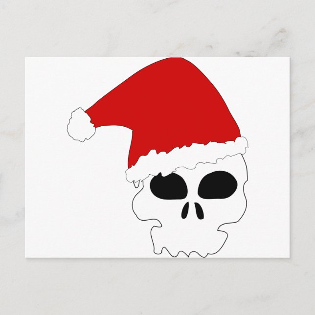 Cartes Pour Fêtes Annuelles crâne goth noël (Devant)