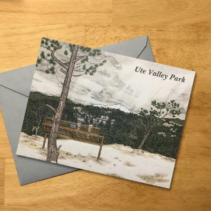 Cartes Pour Fêtes Annuelles Crayon et stylo Colorado Mountain Paysage