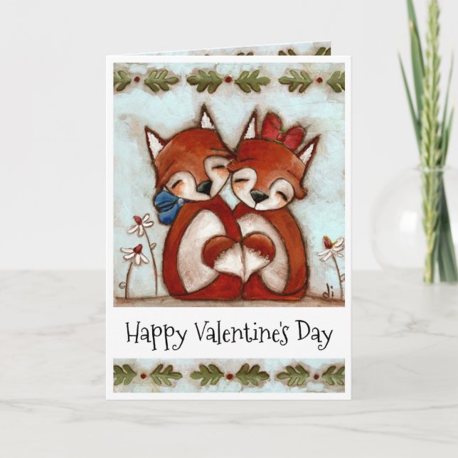 Cartes Pour Fêtes Annuelles Crazy Like a Fox - Valentines Day Card (Devant)
