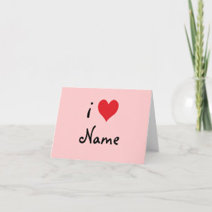 Cartes Pour Fêtes Annuelles Create Your Own "I Love" Personalized Valentine