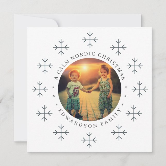 Cartes Pour Fêtes Annuelles Create your own nordic family photo christmas (Devant)