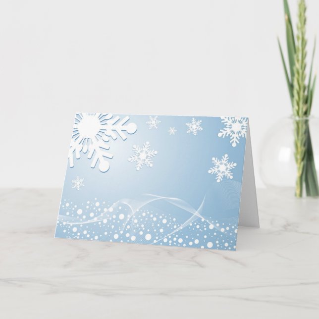 Cartes Pour Fêtes Annuelles Création de flocon de neige (Devant)