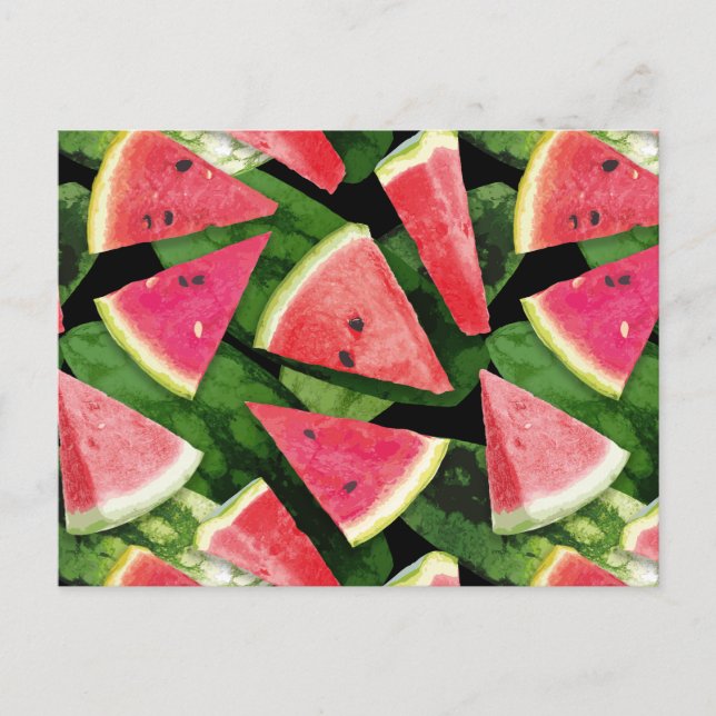 Cartes Pour Fêtes Annuelles Création de Motif de pastèque 5 (Devant)