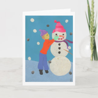 Cartes Pour Fêtes Annuelles Création d'un bonhomme de neige