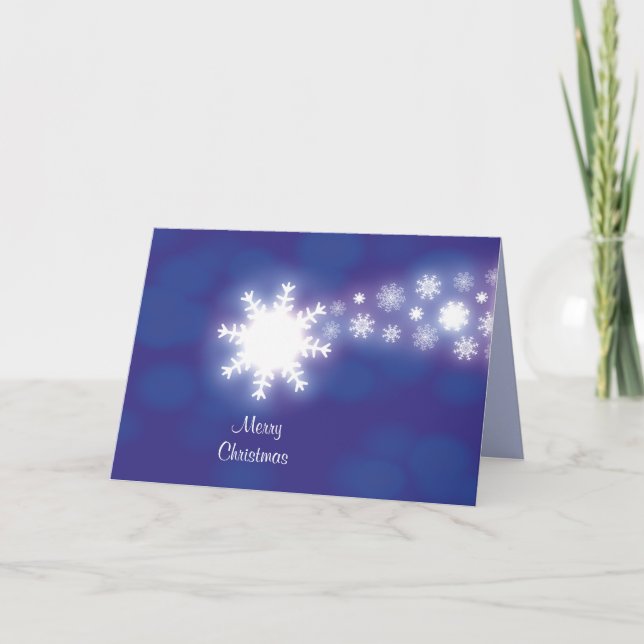 Cartes Pour Fêtes Annuelles Créative Bleu Composé Flacons de neige Comet Graph (Devant)