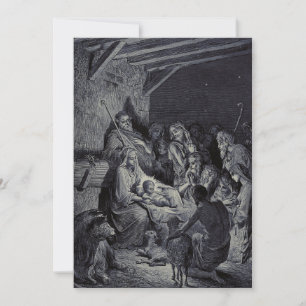 Cartes Pour Fêtes Annuelles crèche biblique
