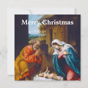 Cartes Pour Fêtes Annuelles Crèche chrétienne de la Nativité