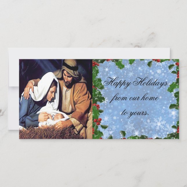 Cartes Pour Fêtes Annuelles crèche de Noël (Devant)