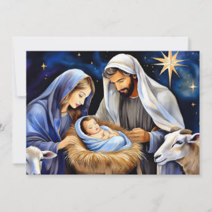 Cartes Pour Fêtes Annuelles crèche de Noël