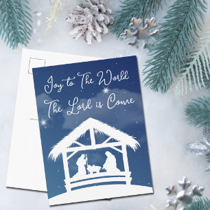 Cartes Pour Fêtes Annuelles Crèche de Noël Joie au Monde