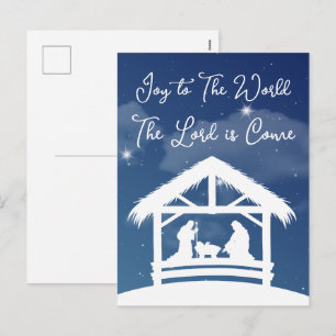 Cartes Pour Fêtes Annuelles Crèche de Noël Joie au Monde