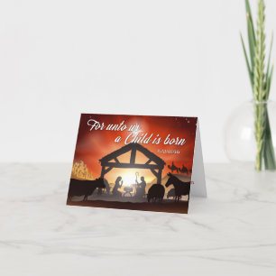 Cartes Pour Fêtes Annuelles Crèche Fête Religieuse Noël