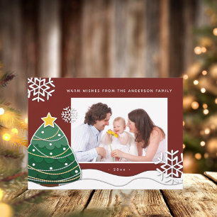 Cartes Pour Fêtes Annuelles Créer vos propres flocs de neige de Noël Photo fam