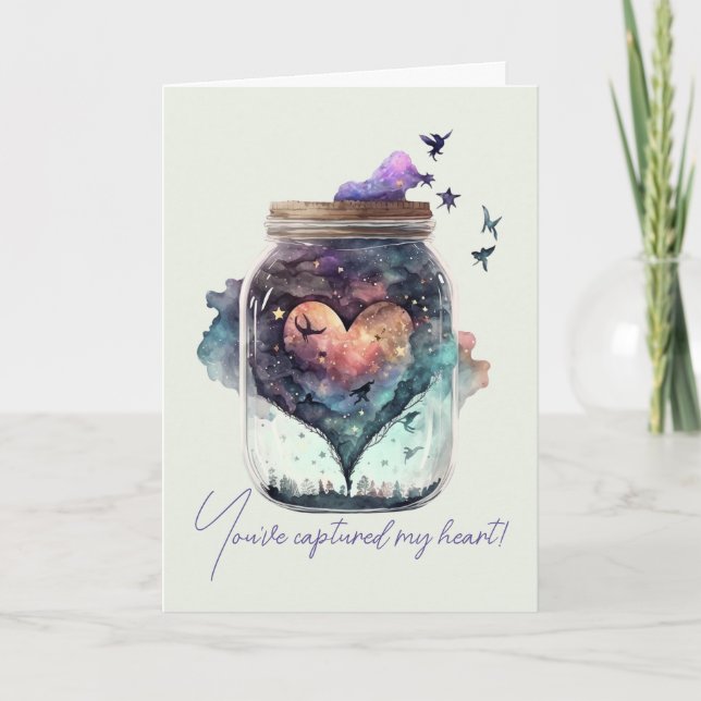 Cartes Pour Fêtes Annuelles Créez Votre Propre Amour de Coeur Mystique (Devant)