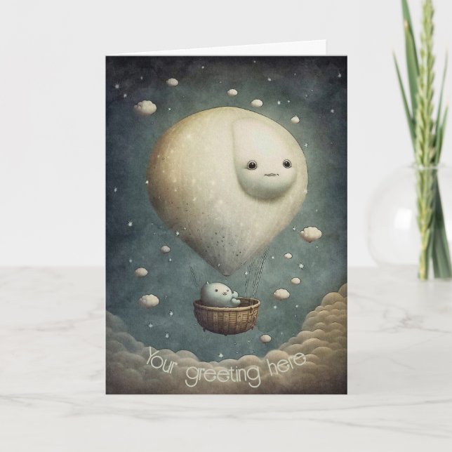 Cartes Pour Fêtes Annuelles Créez Votre Propre Balloon À Air Chaud Rêvé (Devant)