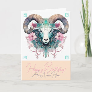 Cartes Pour Fêtes Annuelles Créez Votre Propre Beau Bélier Zodiaque