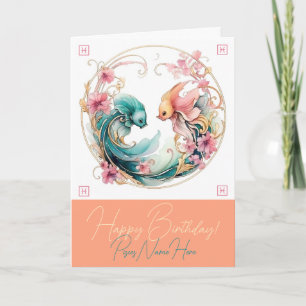 Cartes Pour Fêtes Annuelles Créez Votre Propre Beau Poisson Zodiaque