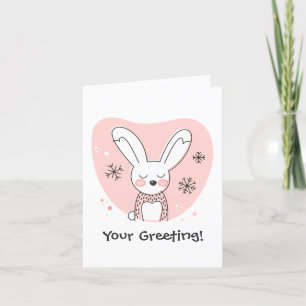 Cartes Pour Fêtes Annuelles Créez votre propre Bunny Orange Retro Noël