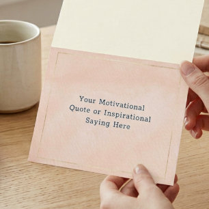 Cartes Pour Fêtes Annuelles Créez Votre Propre Citation Motivation Rose Pâle O
