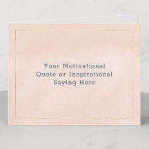 Créez Votre Propre Citation Motivation Rose Pâle O