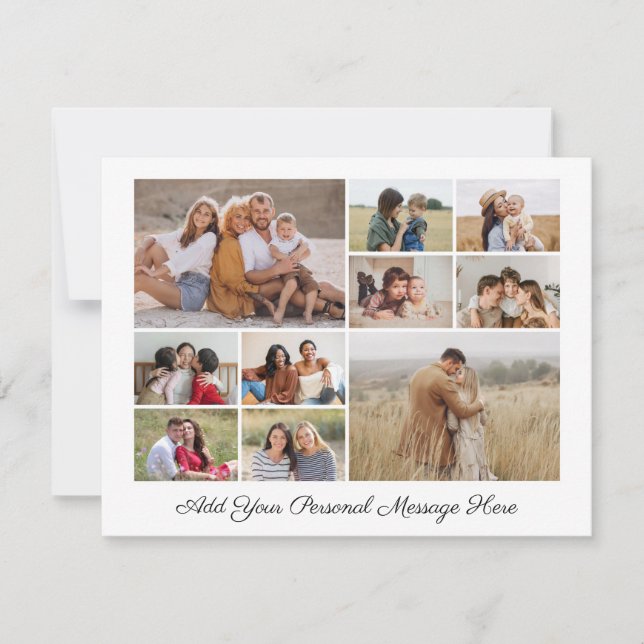 Cartes Pour Fêtes Annuelles Créez votre propre collage de 10 photos (Devant)