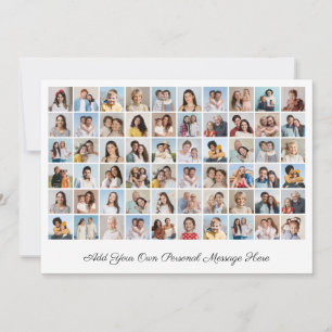 Cartes Pour Fêtes Annuelles Créez Votre Propre Collage de 60 Photos Ajoutez Vo
