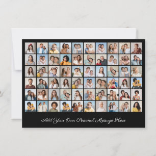 Cartes Pour Fêtes Annuelles Créez Votre Propre Collage de 60 Photos Ajoutez Vo