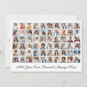Cartes Pour Fêtes Annuelles Créez Votre Propre Collage de 60 Photos Ajoutez Vo