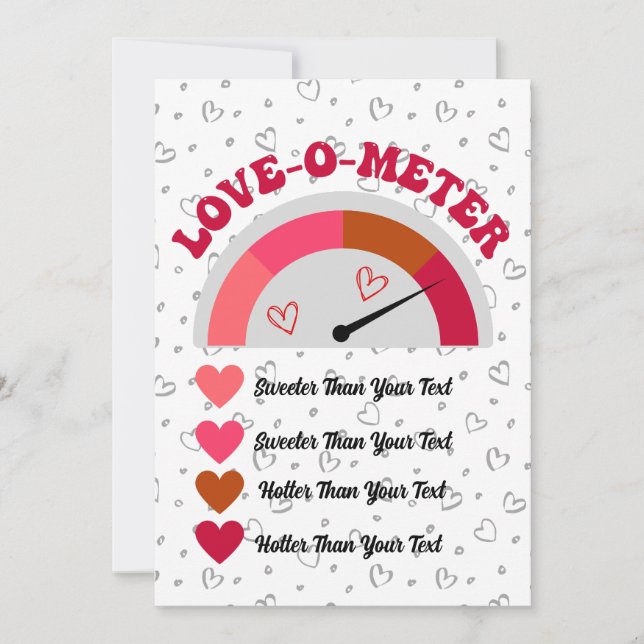 Cartes Pour Fêtes Annuelles Créez votre propre compteur d'amour amusant (Devant)