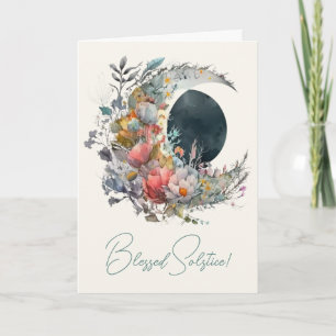 Cartes Pour Fêtes Annuelles Créez Votre Propre Croissant de Lune Floral Clair