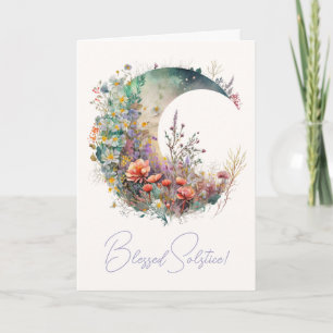 Cartes Pour Fêtes Annuelles Créez Votre Propre Croissant de Lune Floral Irides