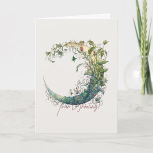 Cartes Pour Fêtes Annuelles Créez votre propre Fleur sauvage Boho Ivy Moon